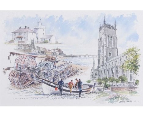 Martin Sexton (British, b.1941 -), Views of Cromer, Original Watercolour, signed by the artist and a further giclée print of 