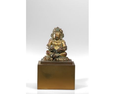 BronzeChina / Tibet , 18th centuryDimensions: Height 6,5  cm  Wide 5 cm Depth 4 cmWeight: 143 grams without baseJambhala seat