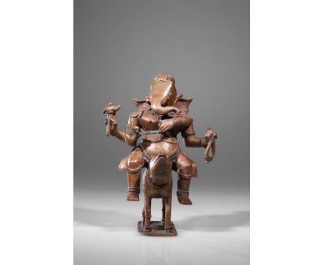 Bronze with eyes in silverIndia , 18th century or earlierDimensions: Height 23 cm Wide 16 cm Depth 12 cmWeight: 2.255 gramsTh