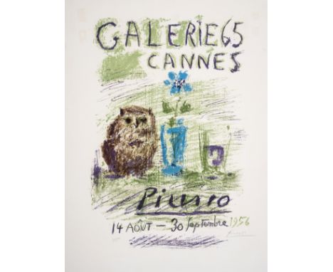 δ Pablo Picasso (1881-1973)Galerie 65 Cannes (Czwklitzer 21)Lithograph printed in colours, 1956, signed in pencil, numbered f