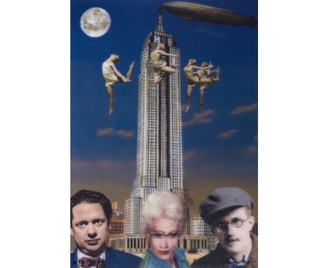 δ Peter Blake (b.1932)Dylan Thomas, Kim Novak and James Joyce in NY3D Lenticular digital print in colours, 2013, signed and i