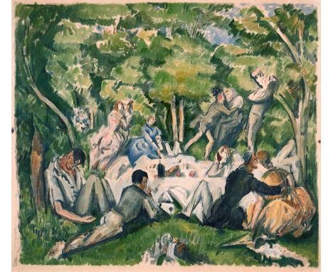 Paul Cézanne (1839-1906) after.Le Déjeuner sur L'Herbe (Cherpin 9; Leymarie-Melot 9)Lithograph printed in colours, a fine ric