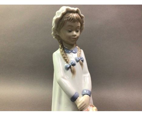 TWELVE NAO FIGURES including girls, children and animalstallest 28cm high