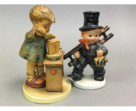 GROUP OF VARIOUS CERAMICS including Hummel figures of children 