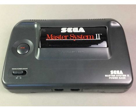 SEGA MASTER SYSTEM II CONSOLE WITH CONTROLLER AND GAMES the console in original box, with control stick, also boxed, and game