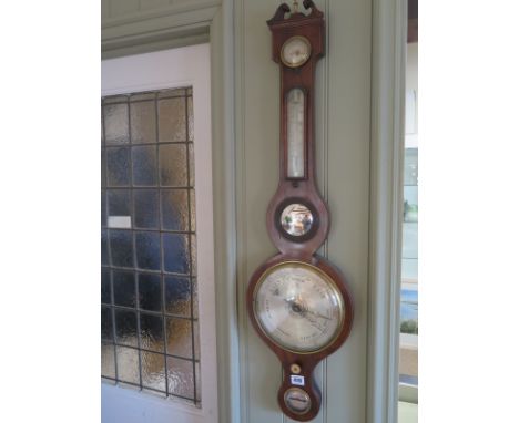 A 19th Century mahogany barometer  Guarerio St Ives 