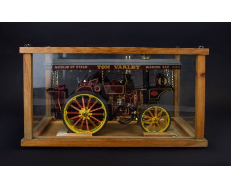 Tom Varley Showman's 1919 Model Scale 1/16 Traction Engine Cased - Glass Display. c.1970's ' Pendle Princess ' Traction - 12 