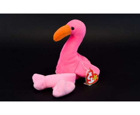 Rare Ty Beanie Baby As New Condition with Tags 1995 Pinky the Flamingo. Has Error on Label ' Seek ! '. Comes from a Private C