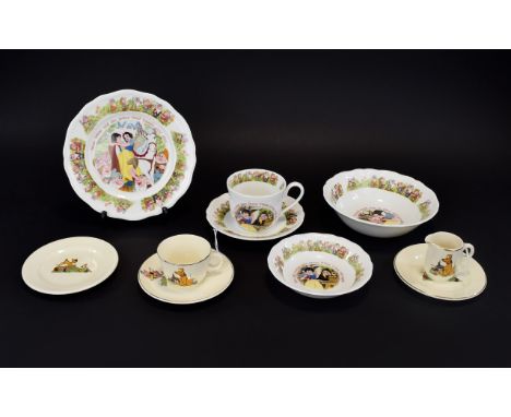 Disney Interest. Collection of Disney Collectable Ceramics. Includes Aynsley Snow White and The Seven Dwarfs Fine Bone China 