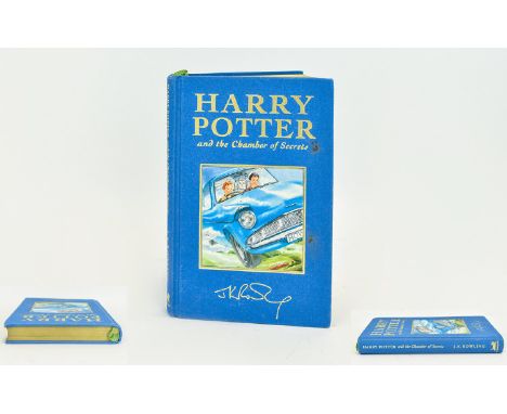 Harry Potter And The Chamber Of Secrets Deluxe Hardback Edition Book Blue cloth cover with gilt edged leaves. J K Rowling emb