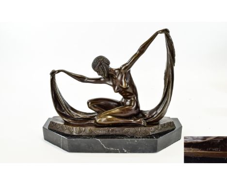 Art Deco - Reproduction Excellent Quality Bronze Sculpture / Figure of a Chiparus Sculpture From The 1930's. Called ' The Egy