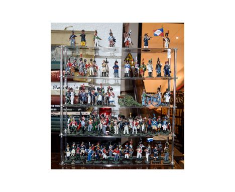 Del Prado Collection Quantity Of Lead Soldiers Displayed On A Five Shelf Perspex Display, Models To Include Private British 7