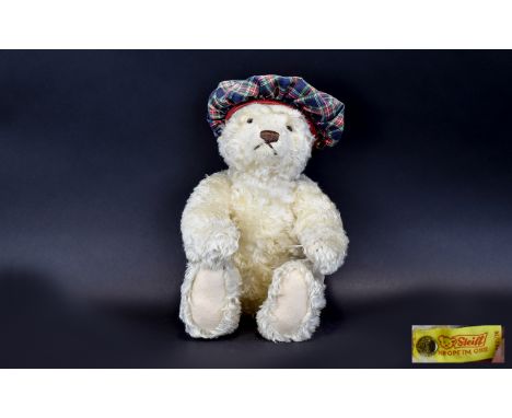 Steiff Four Seasons Collectors Bear 'Hamish' A Steiff Bear 654459 the bear is 14 inches tall and is fashioned in white mohair