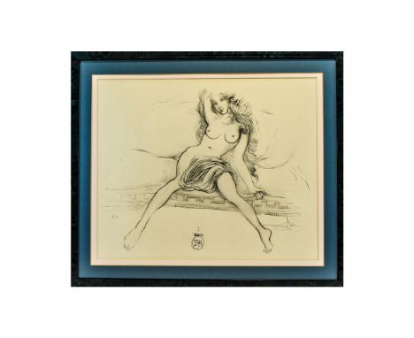 Salvador Dali (1904-1989) Nu au Sopha From The Nude SeriesSpain, 1976. Artist Edition Lithograph On Paper. 19 x 24 inches (65