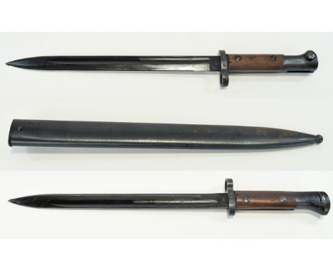 Chech World War II Bayonet and Scabbard. Marked CSZ - E24. Bayonet Length 17 Inches, Scabbard 12.25 Inches In length. Both Sc