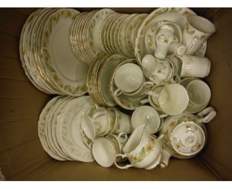 A Duchess "Greensleeves" pattern part dinner / tea service, to include dinner plates, teapot, milk jug, etc