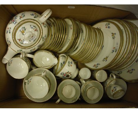 An Aynsley part tea service to include teapot, milk jug, sugar bowl, sandwich plates, etc