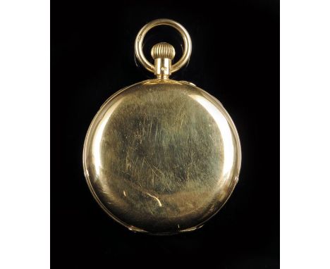An 18ct gold hunting cased keyless lever centre seconds watch, three-quarter plate movement signed Cohen, Cheetham, Mancheste
