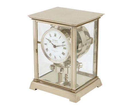 Jean Leon Reutter. A good and early Atmos timepiece in nickel case, the 3.5 inch white enamel dial signed Atmos, Pendule Perp