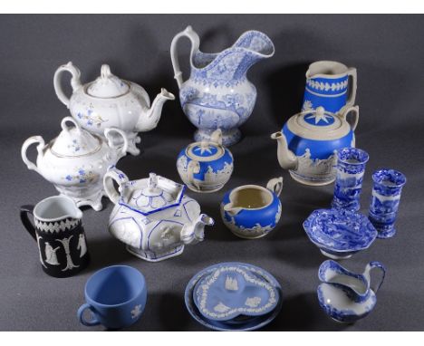 COPELAND SPODE FOUR PIECE TEASET, similarly decorated Wedgwood and Dudson ware, Spode Italian, Victorian teaware ETC