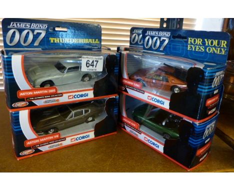 Eight Corgi boxed James Bond collectors cars in original boxes