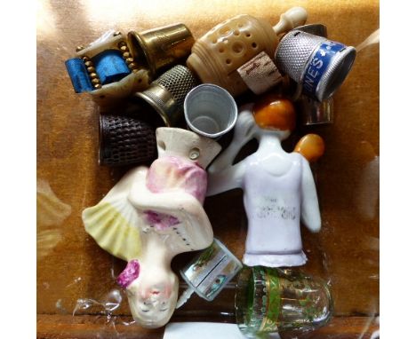 Small lot of unusual ceramic thimbles