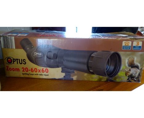 Spotting scope Opus zoom 20 ~ 60 x 60 with table tripod