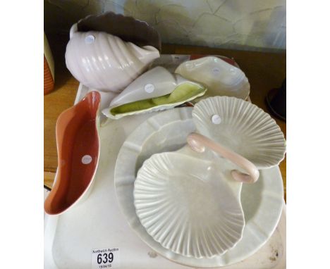 Tray of Poole pottery