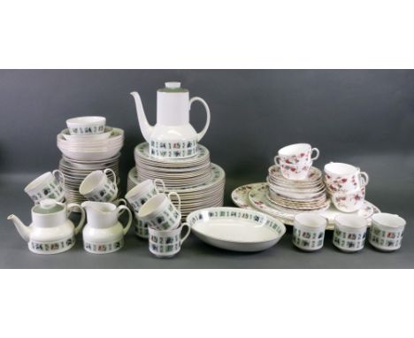 A Royal Doulton Tapestry 66 piece tea and dinner service, and a Minton Ancestral 20 piece part tea and dinner service (86).