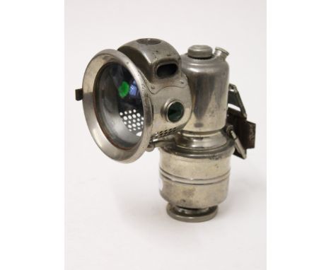 A P&H 'The Revenger' acetylene lamp. H18cm. Condition - general wear to metal throughout, appears damage/repair free.