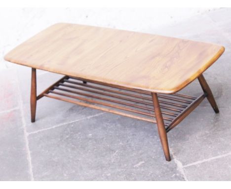 An Ercol elm and beech oblong coffee table. L105cm