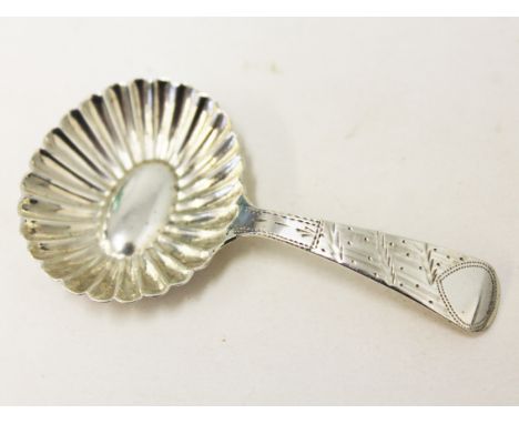 A Georgian silver caddy spoon by John Turner. Birmingham 1804. L7cm