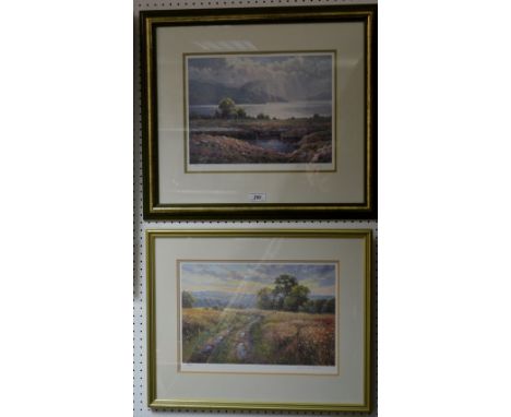 James D Preston, by and after, A Meadow Path, limited edition print, signed in pencil, 27cm x 35cm,  83/500; another, Burst o