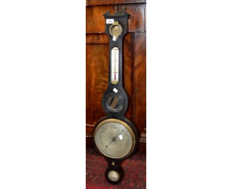 An early 19th Century wheel barometer, mahogany cased, for restoration