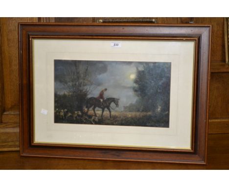 Impressionist School Moonlit Hunting Sceneindistinctly signed, dated, oil on board