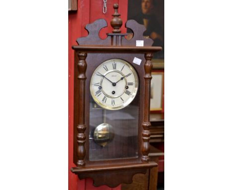 A Vienna style wall clock, mechanical movement, Westminster chime