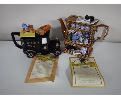 Two boxed Ringtons teapots with certificates - The Millennium Celebration Teapot and The Ringtons Delivery Van 