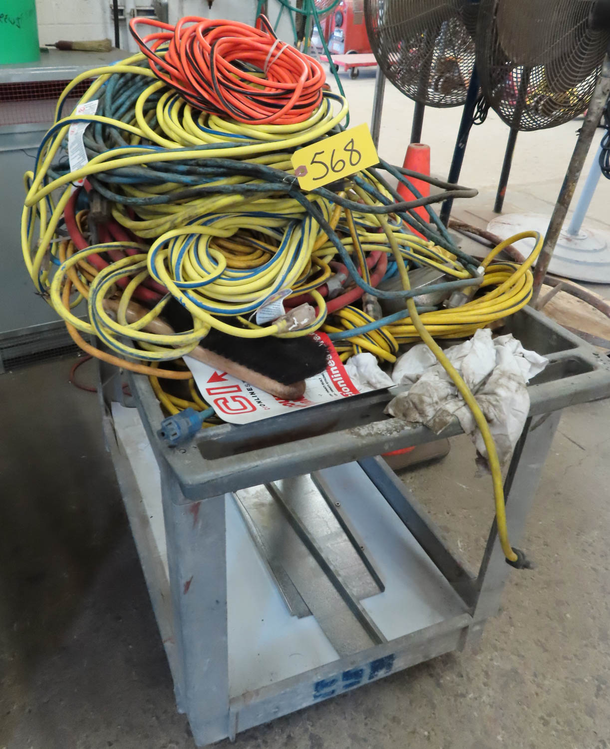 CART WITH EXTENSION CORDS