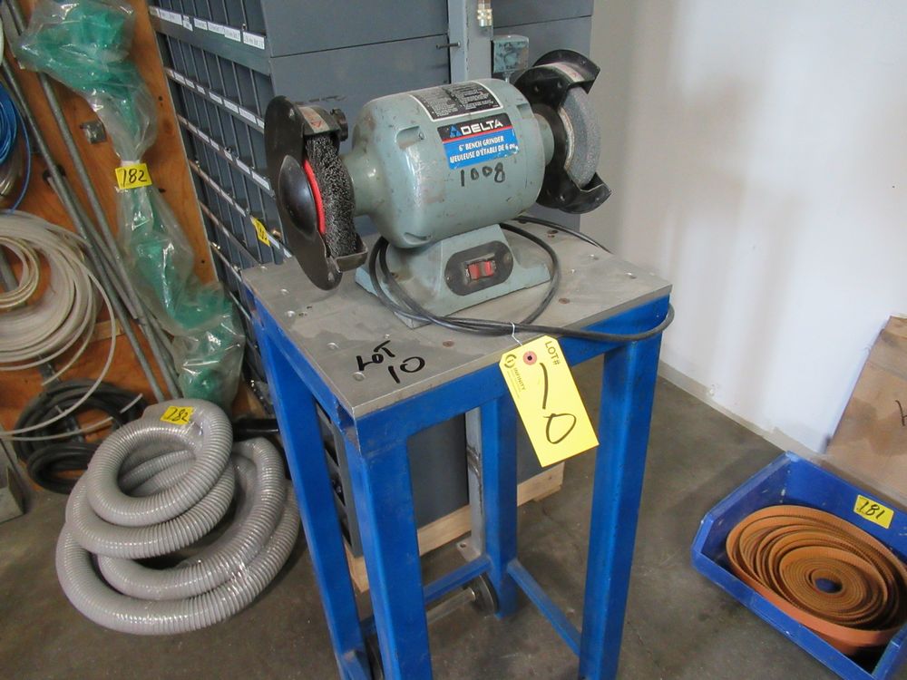 DELTA 23681 6" BENCH GRINDERWIRE WHEEL W/ STAND, S/N N6802