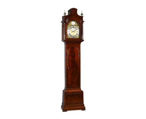 A GEORGE III MAHOGANY EIGHT-DAY LONGCASE CLOCKTHOMAS HUNTER JUNIOR, LONDON, CIRCA 1775The five pillar rack and bell striking 