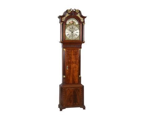 A GEORGE III MAHOGANY EIGHT-DAY QUARTER-CHIMING LONGCASE CLOCK WITH CENTRE SECONDS AND MOONPHASETHOMAS RICHARDSON, WEVERHAM, 