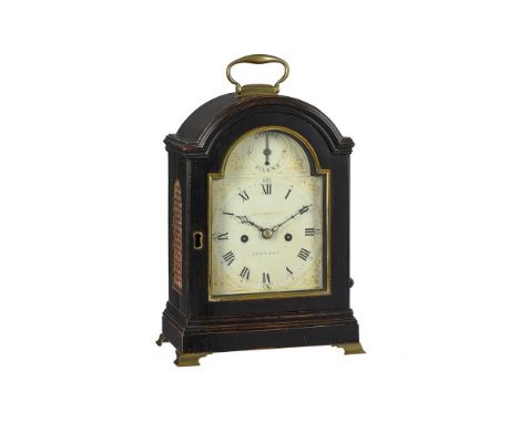 A GEORGE III EBONISED BRACKET CLOCK WITH TRIP-HOUR REPEATJ. DUMBELL, PRESCOT, CIRCA 1800The five pillar twin chain fusee bell