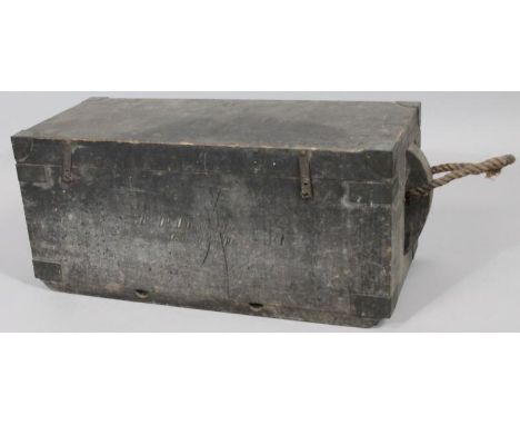 A 19thC ebonised tool chest, the rectangular top engined to reveal various lift out compartments, set with various tools, acc