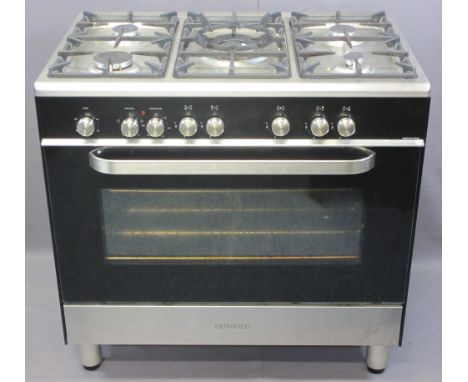 ITALIAN MADE LPG GAS RANGE COOKER having five top cooking rings and a large single door oven, 92cms overall H, 91cms W, 62cms