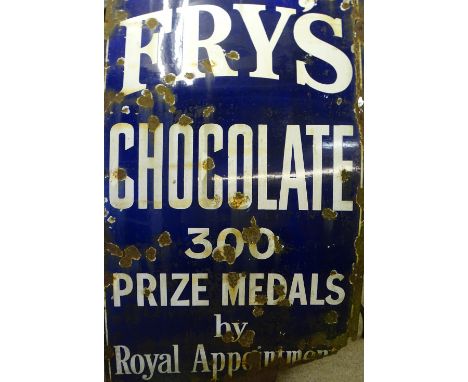 ENAMEL SIGN for Fry's Chocolate, 153 x 91cms