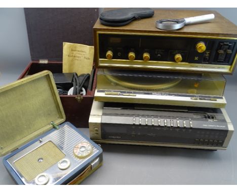 TOSHIBA TOP LOADING BETAMAX VIDEO RECORDER, Technics Quart SL-Q202 turntable, Sansui receiver, cased Kodak 'Kodascope 8' proj