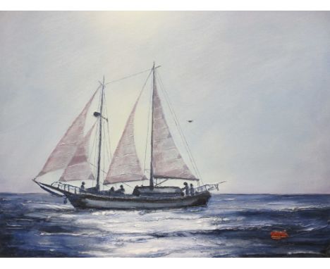 R MCALL oil on canvas - Morning Calm, signed verso, 49 x 59cms