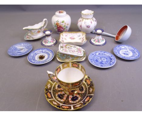 ROYAL CROWN DERBY IMARI, Royal Antoinette and good Spode cabinet china