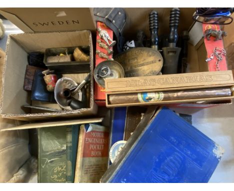 SHIP BUILDERS PLAQUE, Siebe Gorman &amp; Company knives, hunting knife, vintage shipping books, cigar ETC
