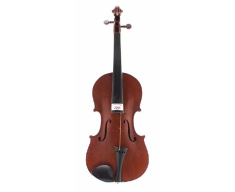 French violin labelled Modele d'Apres Antonius Stradivarius..., 14 1/8", 35.90cm
